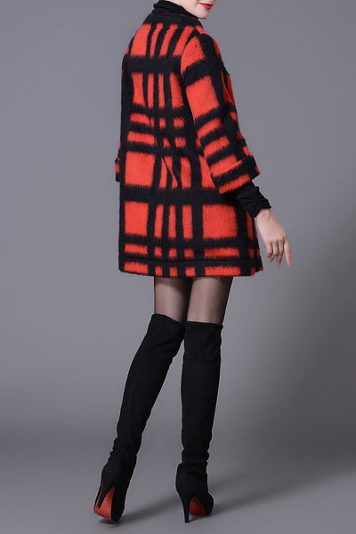 Black & Red Plaid Ellen Winter Coat