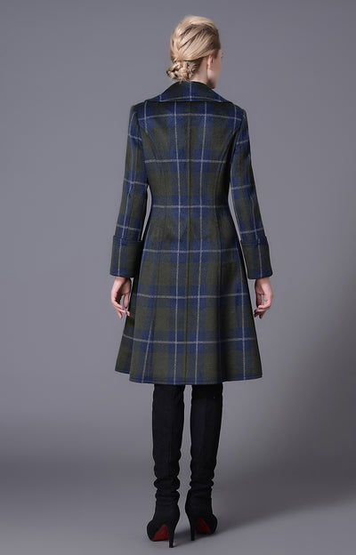 Lisbeth Plaid Wool Winer Coat
