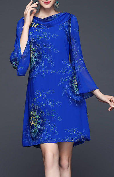 DL Shirley Blue Chiffon Dress