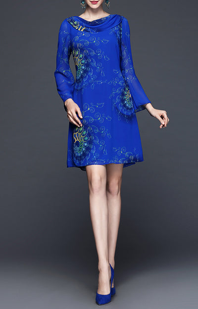 DL Shirley Blue Chiffon Dress
