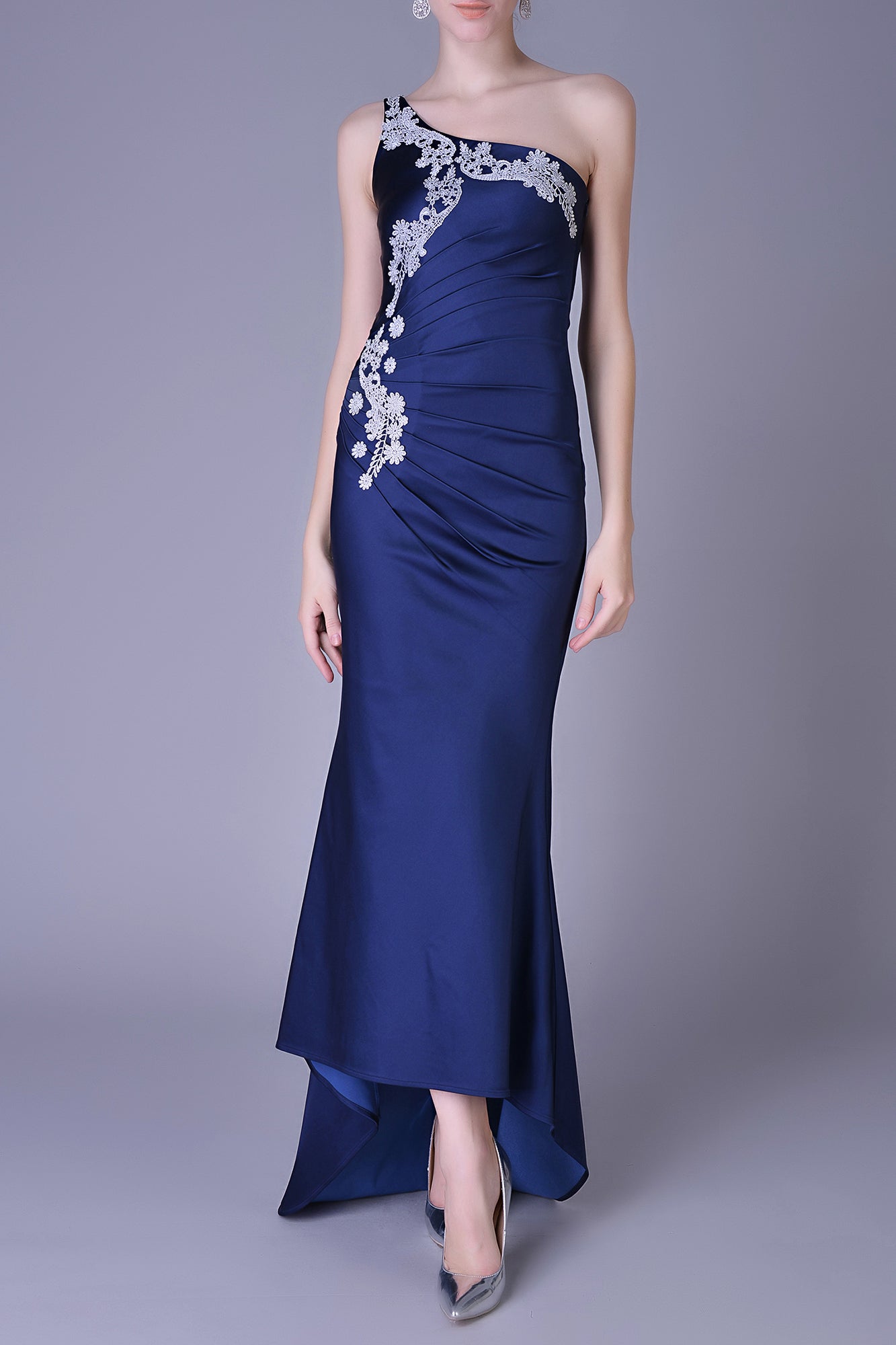 DIANA LU COUTURE Embroidered Lavish Gown - Phoenix Series -Bianca Gown