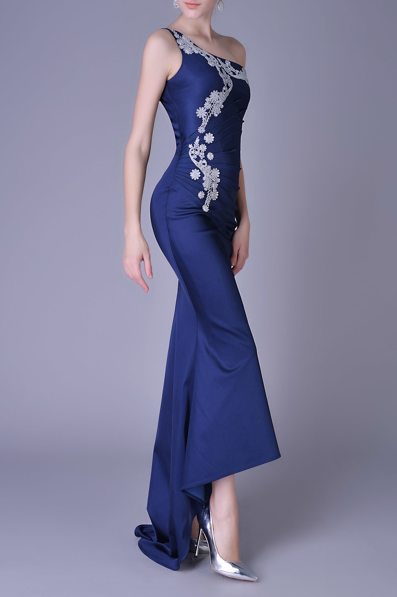 DIANA LU COUTURE Embroidered Lavish Gown - Phoenix Series -Bianca Gown