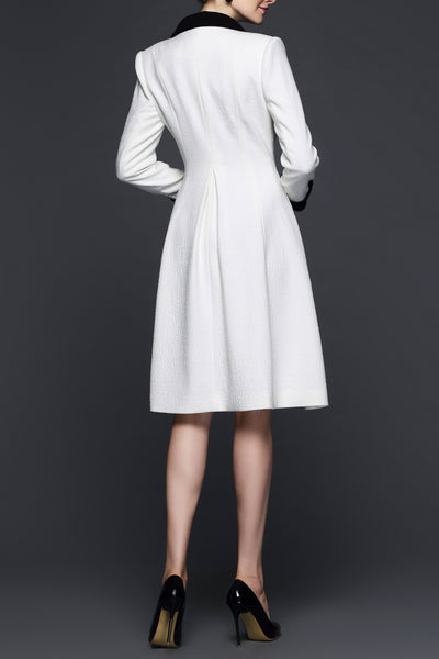 DL Classic Jenna BLACK & WHITE Trench Coat