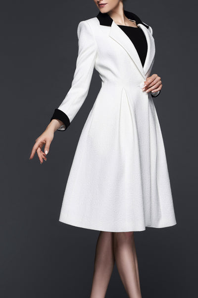 DL Classic Jenna BLACK & WHITE Trench Coat