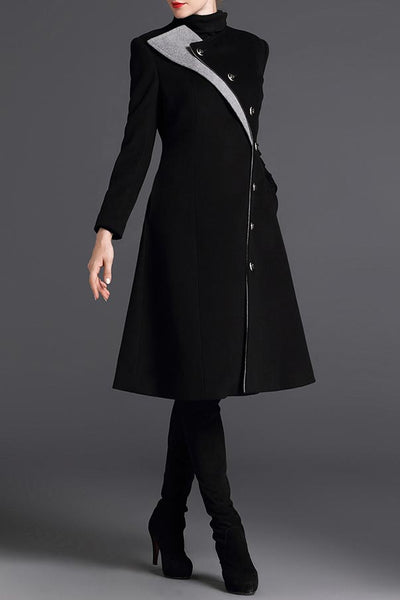 Katy Black Wool Winter Coat