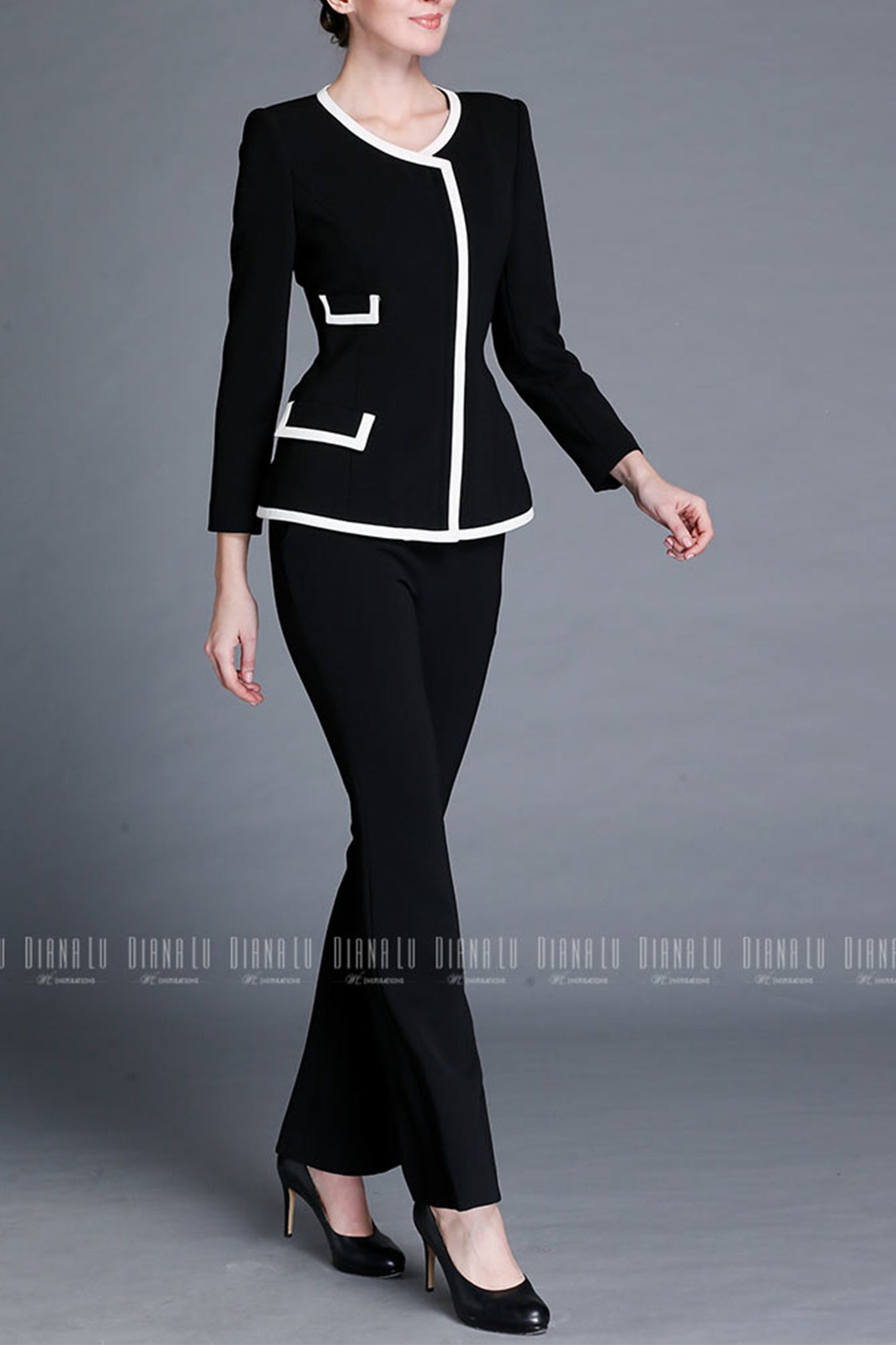 Brenda Black & Modern Jacket & Pants Set