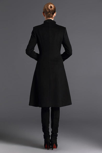 Katy Black Wool Winter Coat