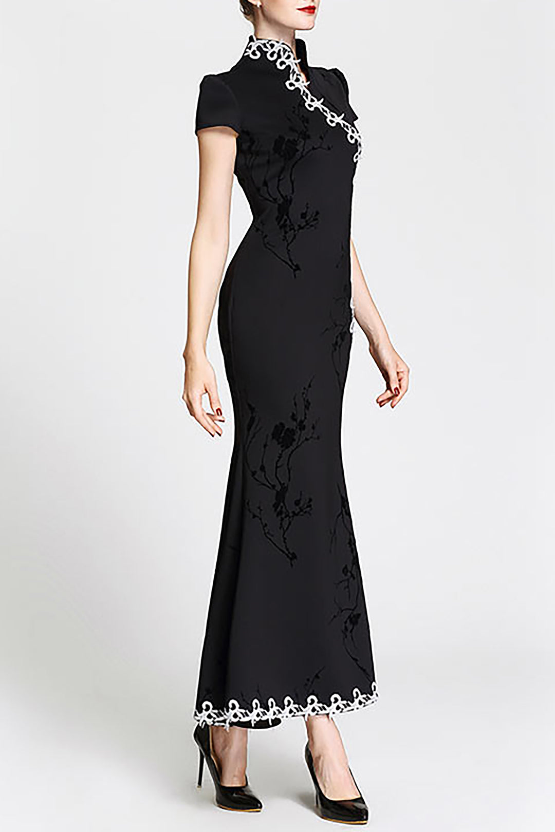 Celine Velvet Floral Fusion Gown