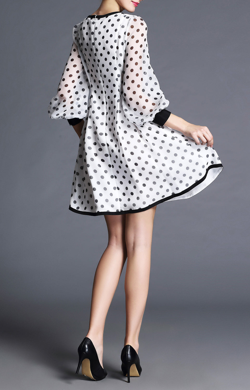 Natalie Poke Dot Short Summer Dress