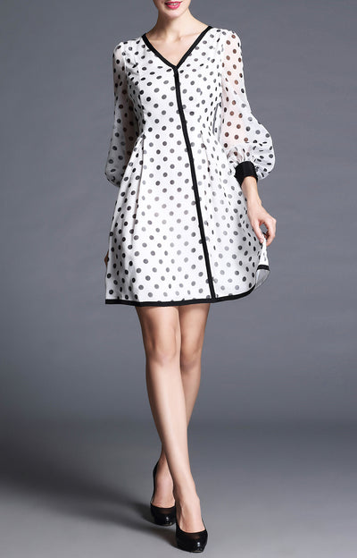 Natalie Poke Dot Short Summer Dress