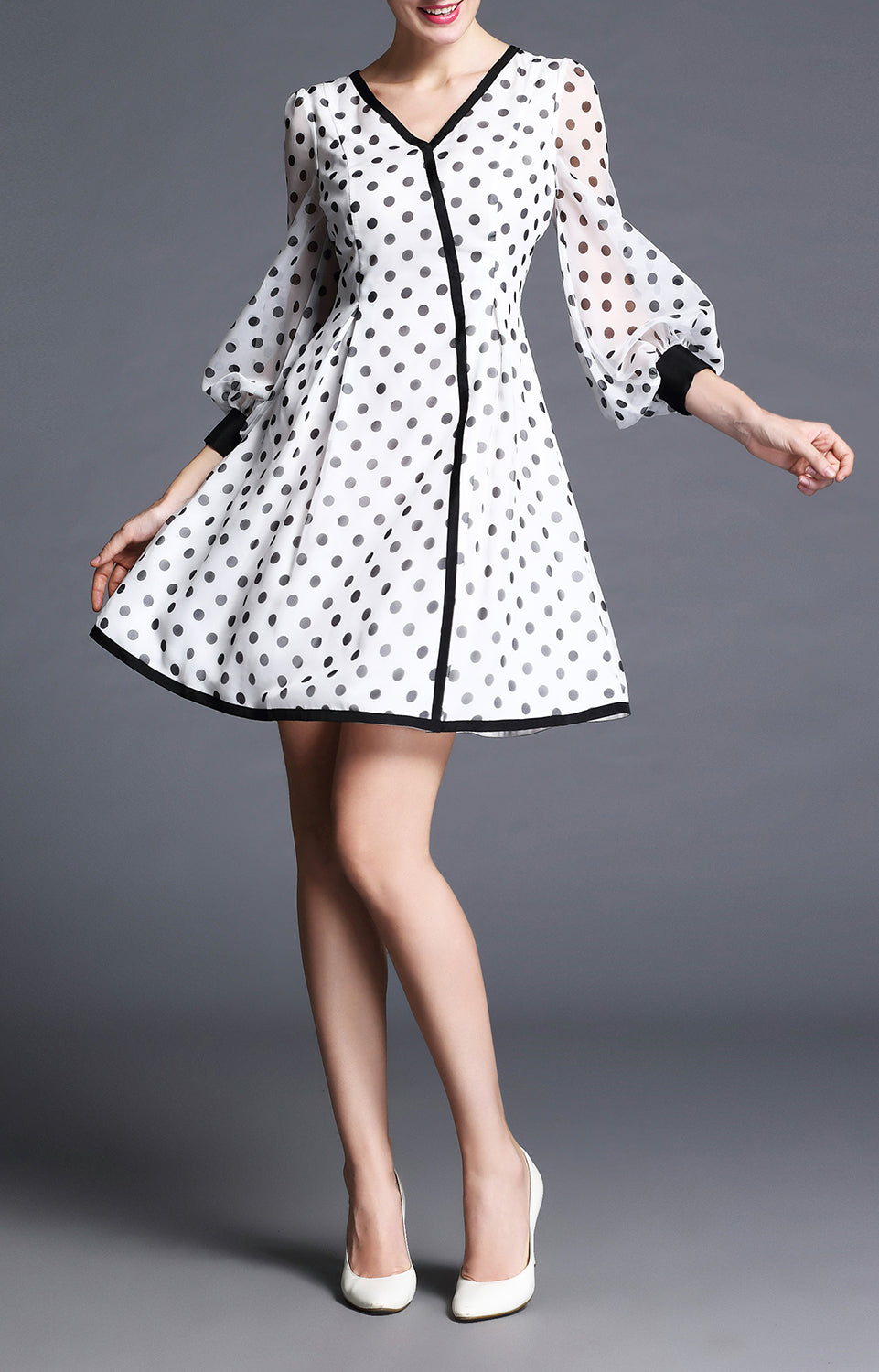 Natalie Poke Dot Short Summer Dress