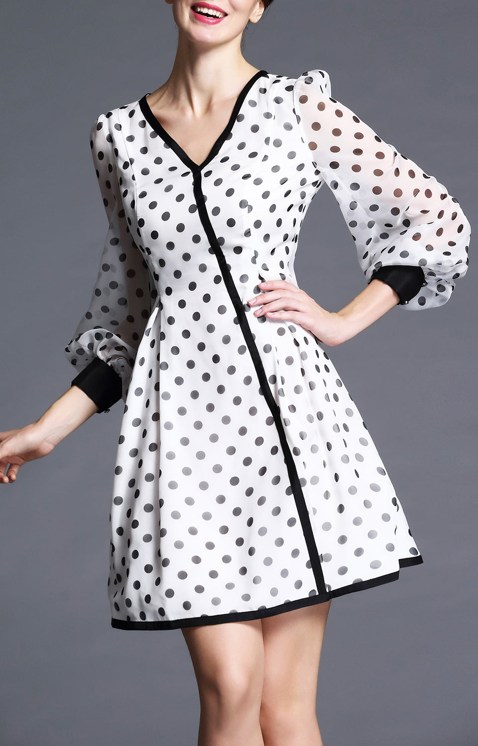 Natalie Poke Dot Short Summer Dress