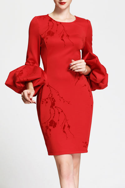 DL Forever Hollywood Chic Julia Puffy Sleeves Dress