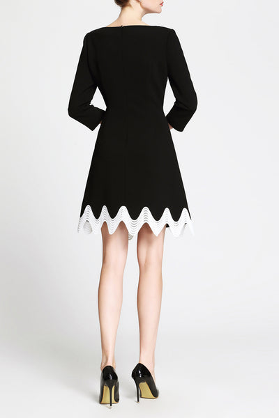 Renee Lace Trim White Dress