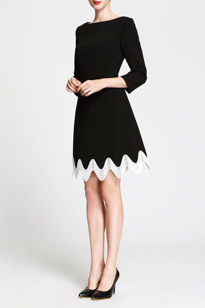 Renee Lace Trim White Dress