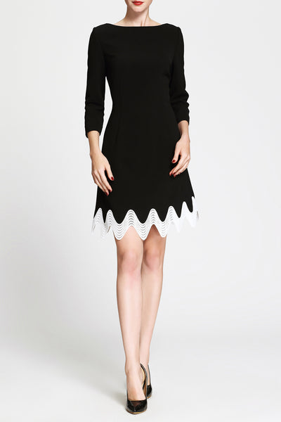 Renee Lace Trim White Dress