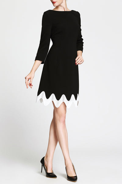 Renee Lace Trim White Dress