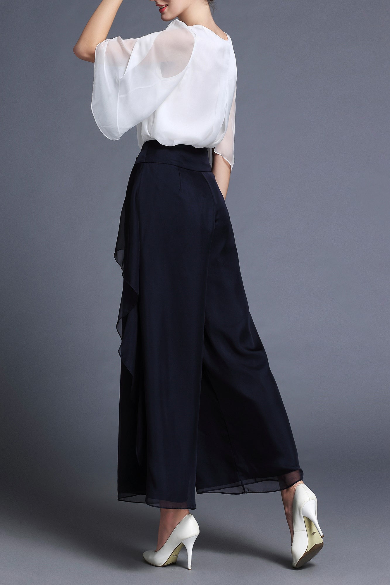 Gabby Wide-legged Chiffon Pants  - Summer, Best Selling