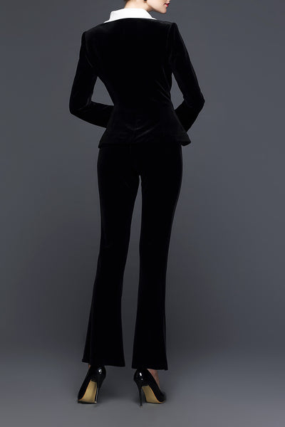Joanna Stretchy Velvet Suit Jacket