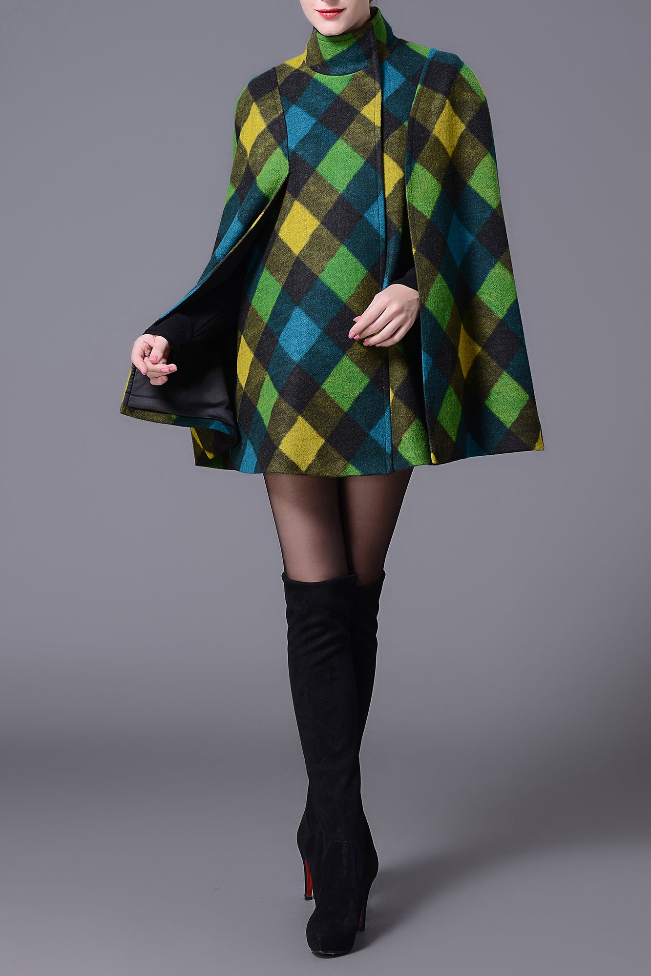 Sandra Scottish Plaid Cape