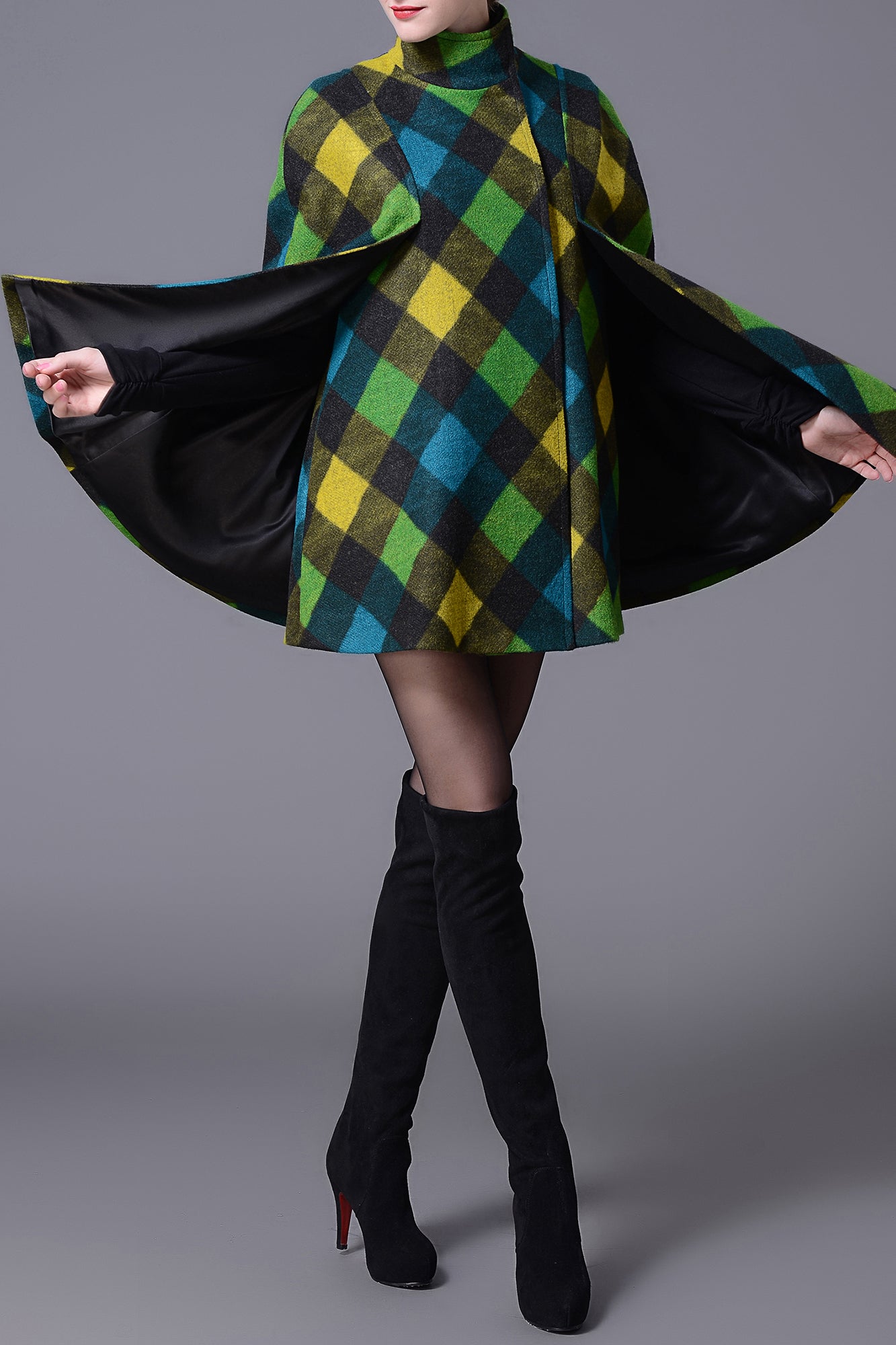 Sandra Scottish Plaid Cape