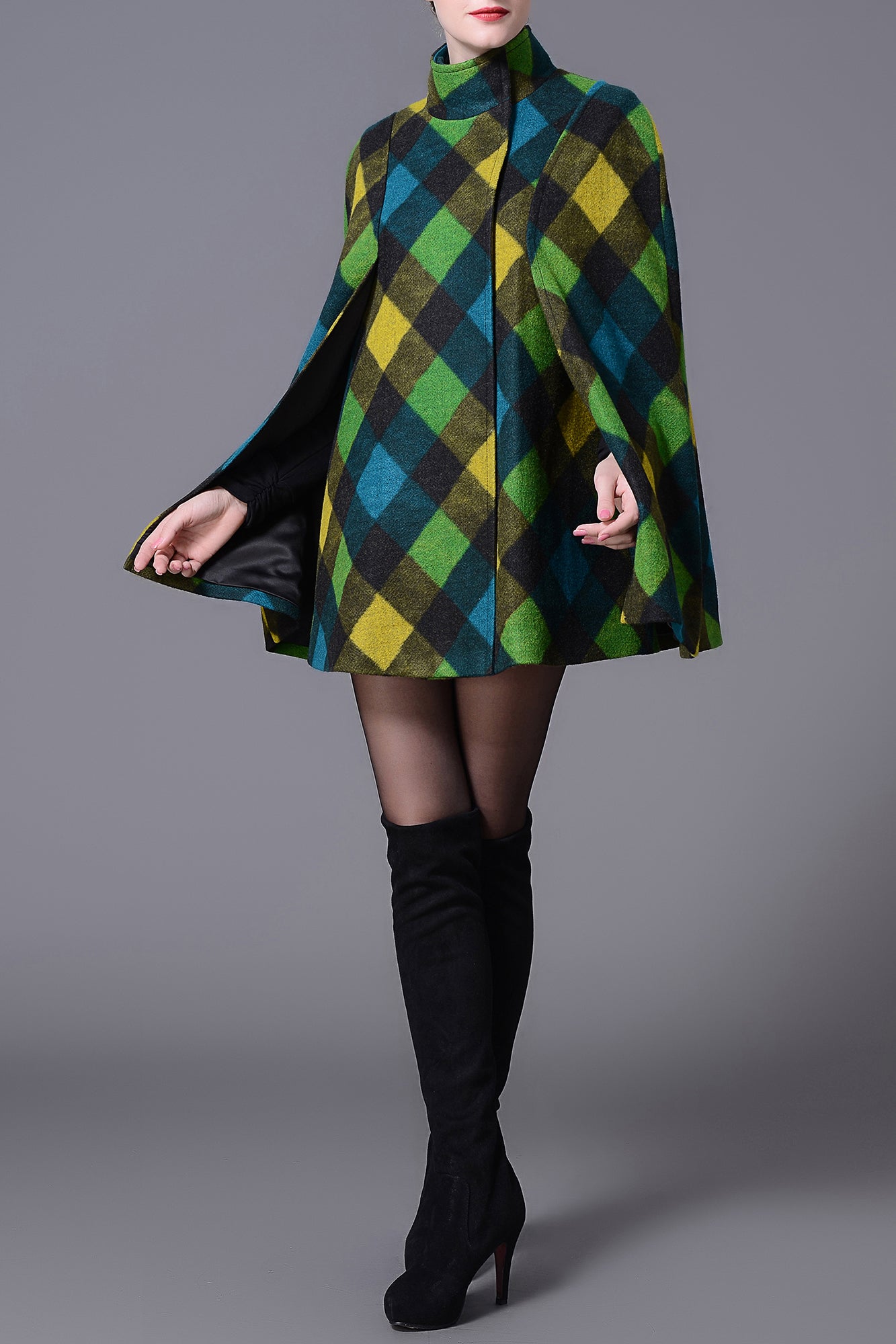 Sandra Scottish Plaid Cape