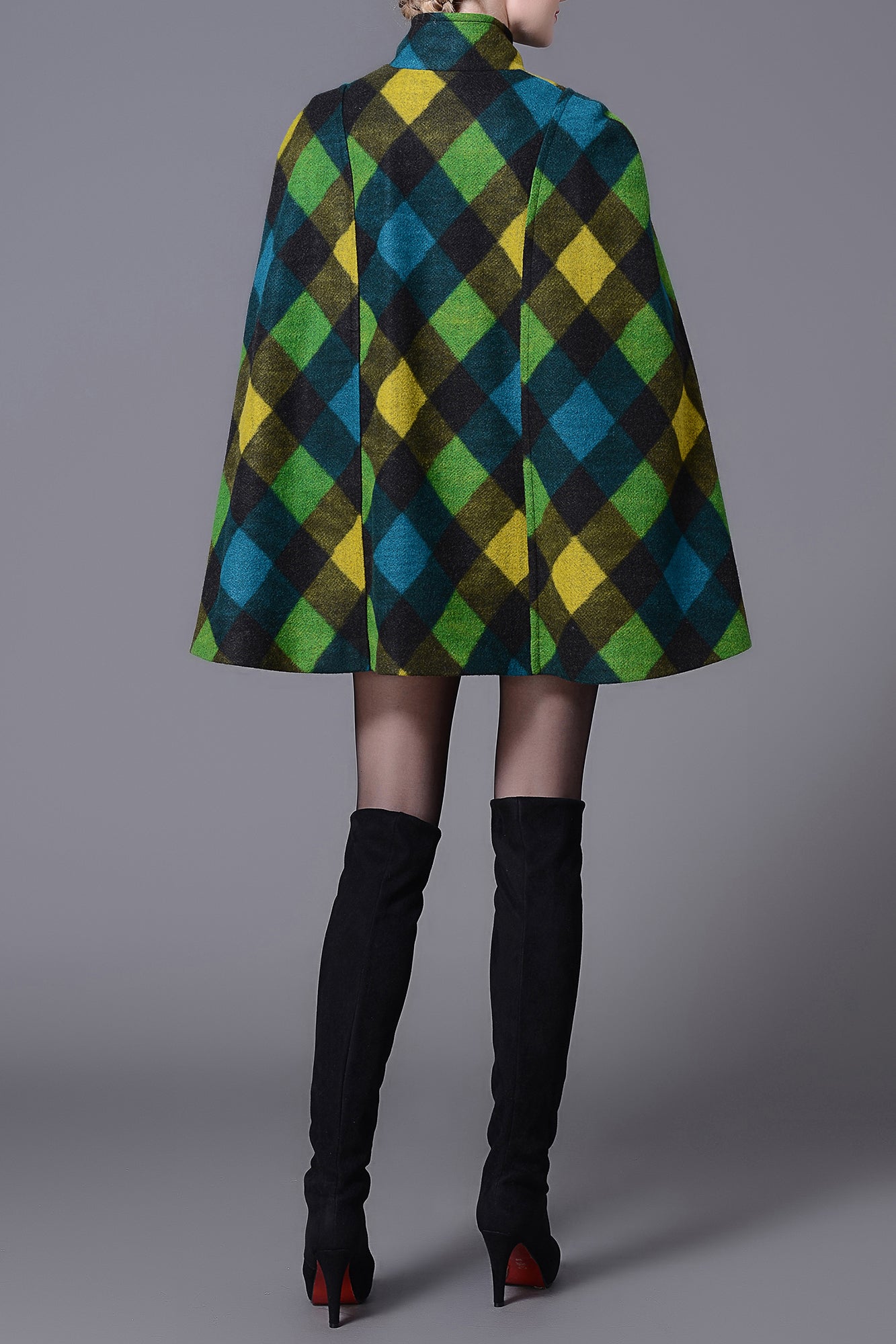 Sandra Scottish Plaid Cape