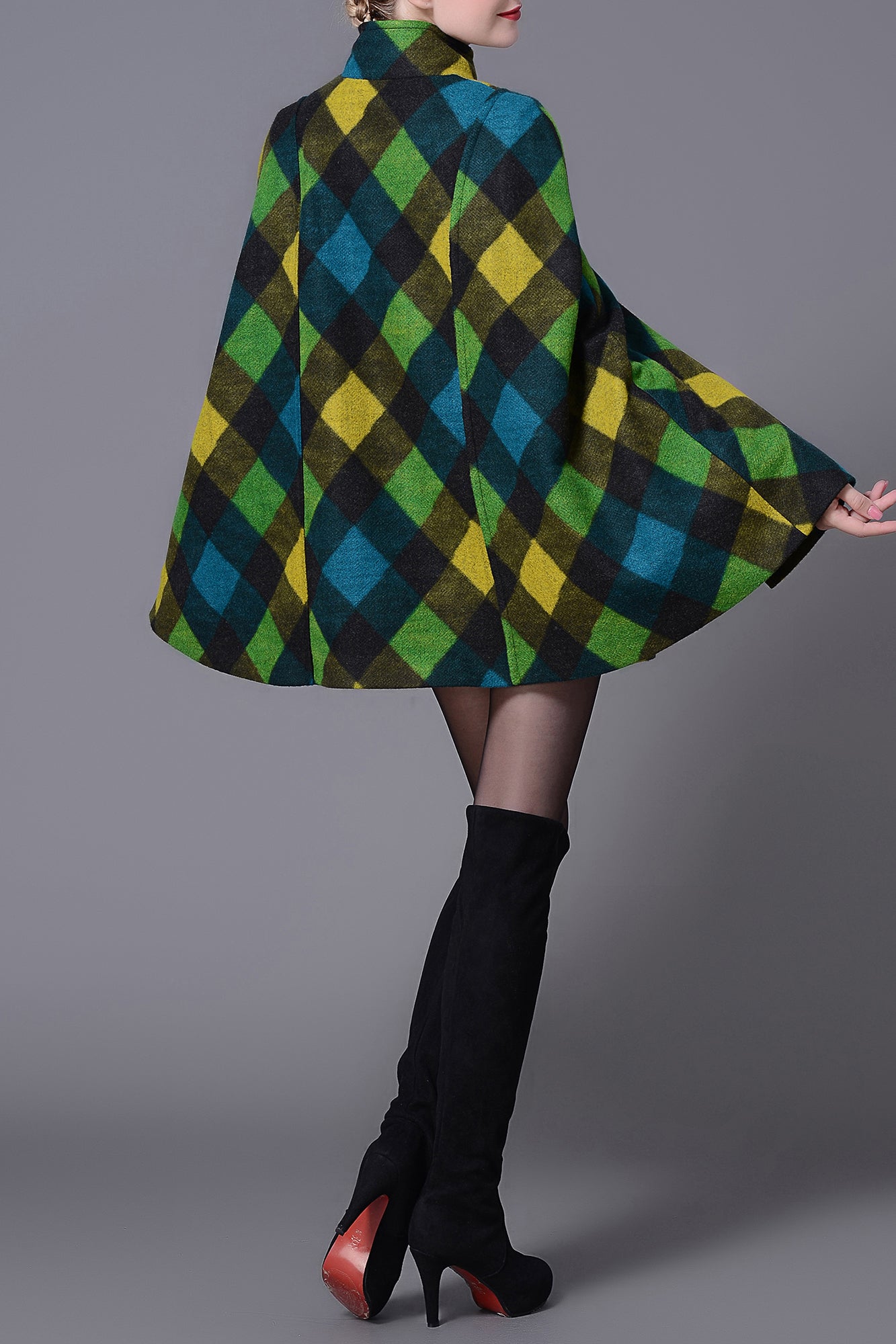 Sandra Scottish Plaid Cape